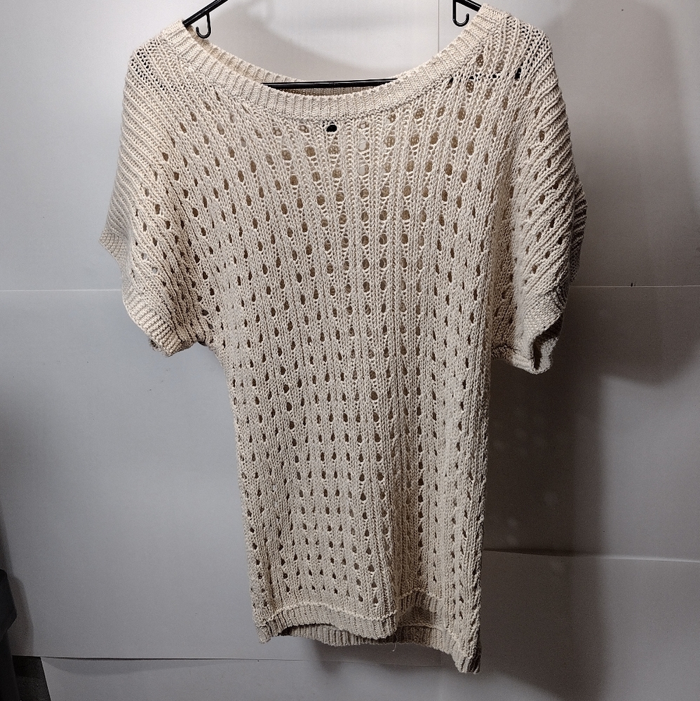 Banana Republic Crotchet Pull Over Sweater Cover Up Top l Size Small - Picture 6 of 6